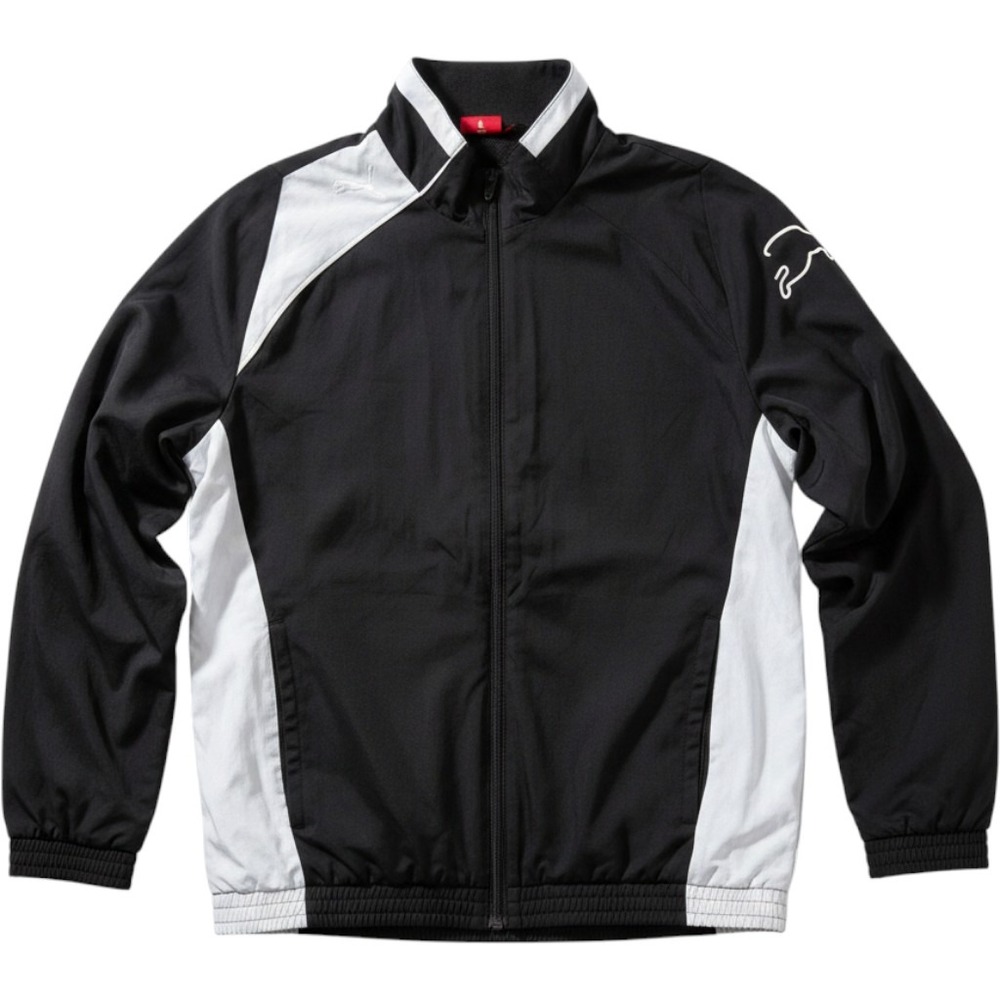 Puma Mens Full Zip Track Jacket Black White Mock Neck 651498 Size M